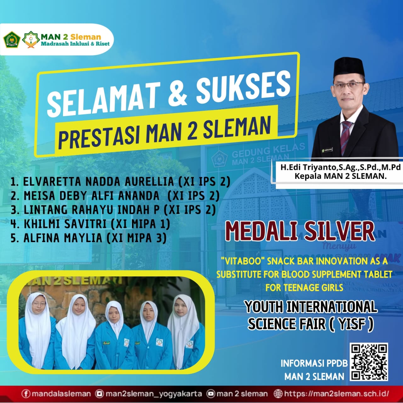 Medali Silver Youth International Science Fair