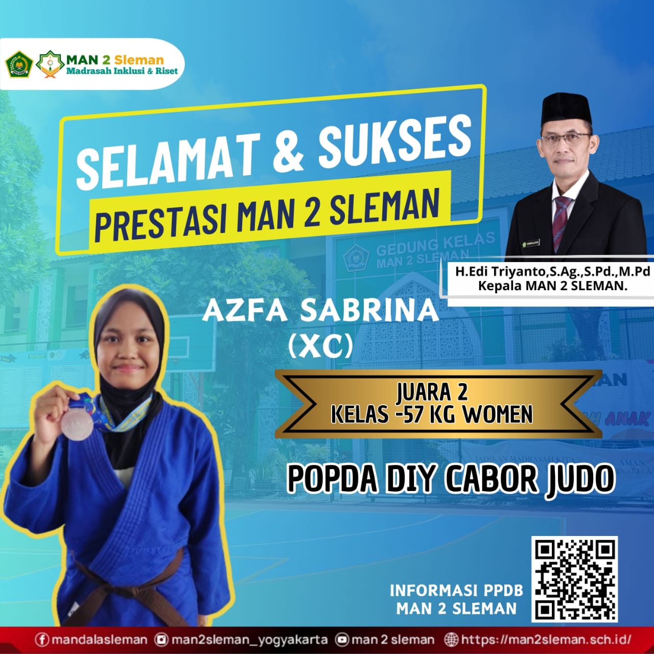 Juara 2 Kelas -57 KG Women POPDA DIY Cabor Judo