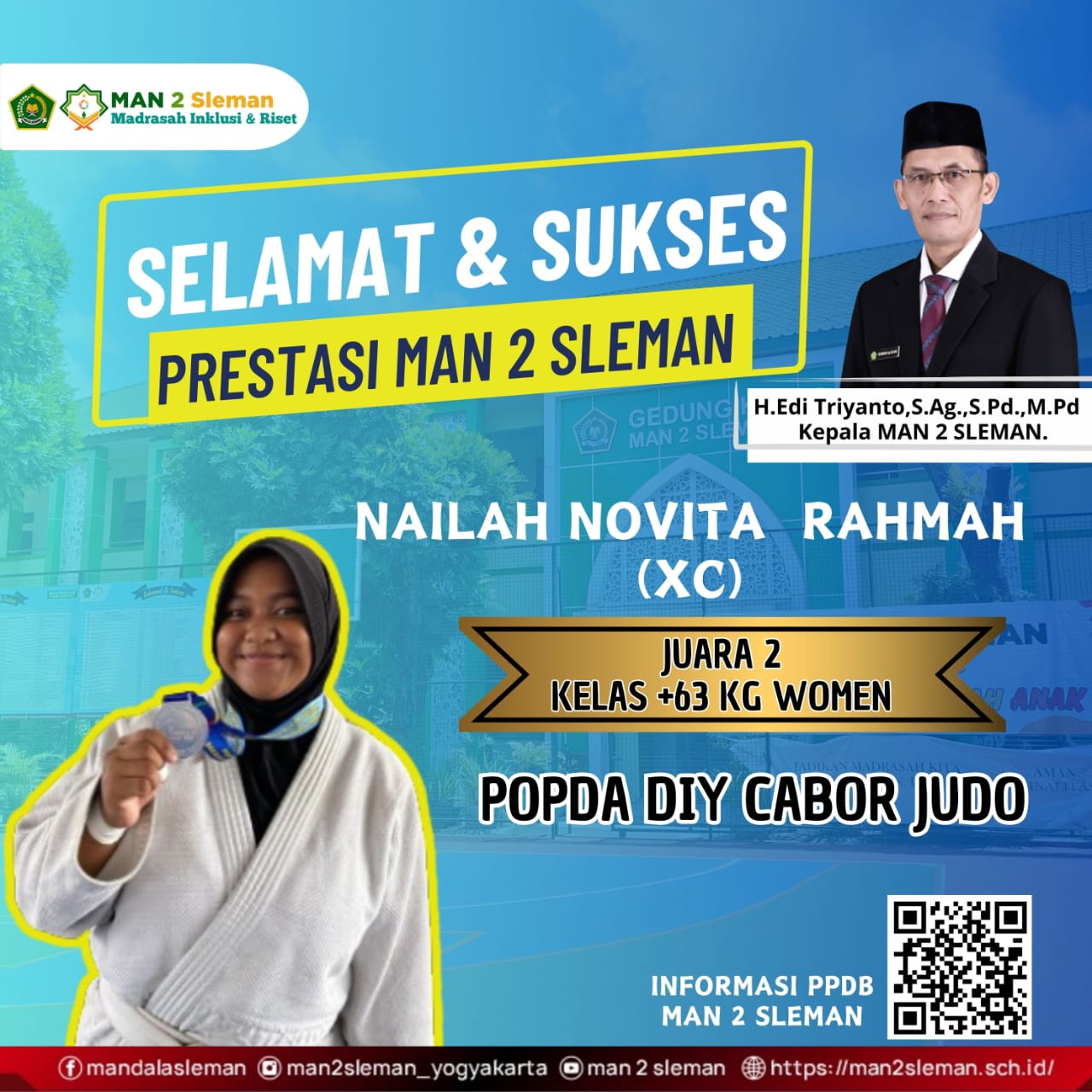 Juara 2 +63 KG Women POPDA DIY CABOR JUDO