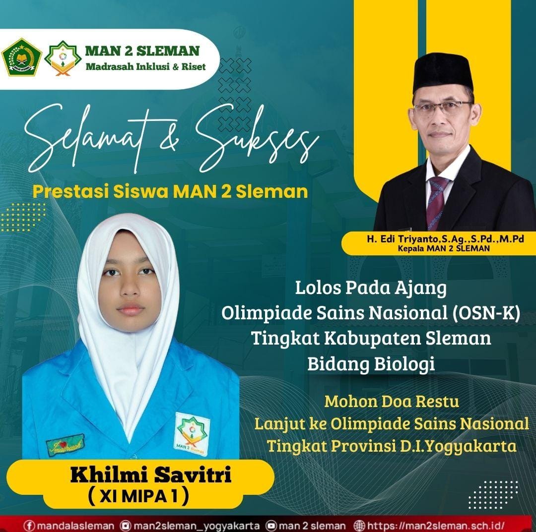 Lolos OSN-K Tingkat Kabupaten Sleman Bidang Biologi