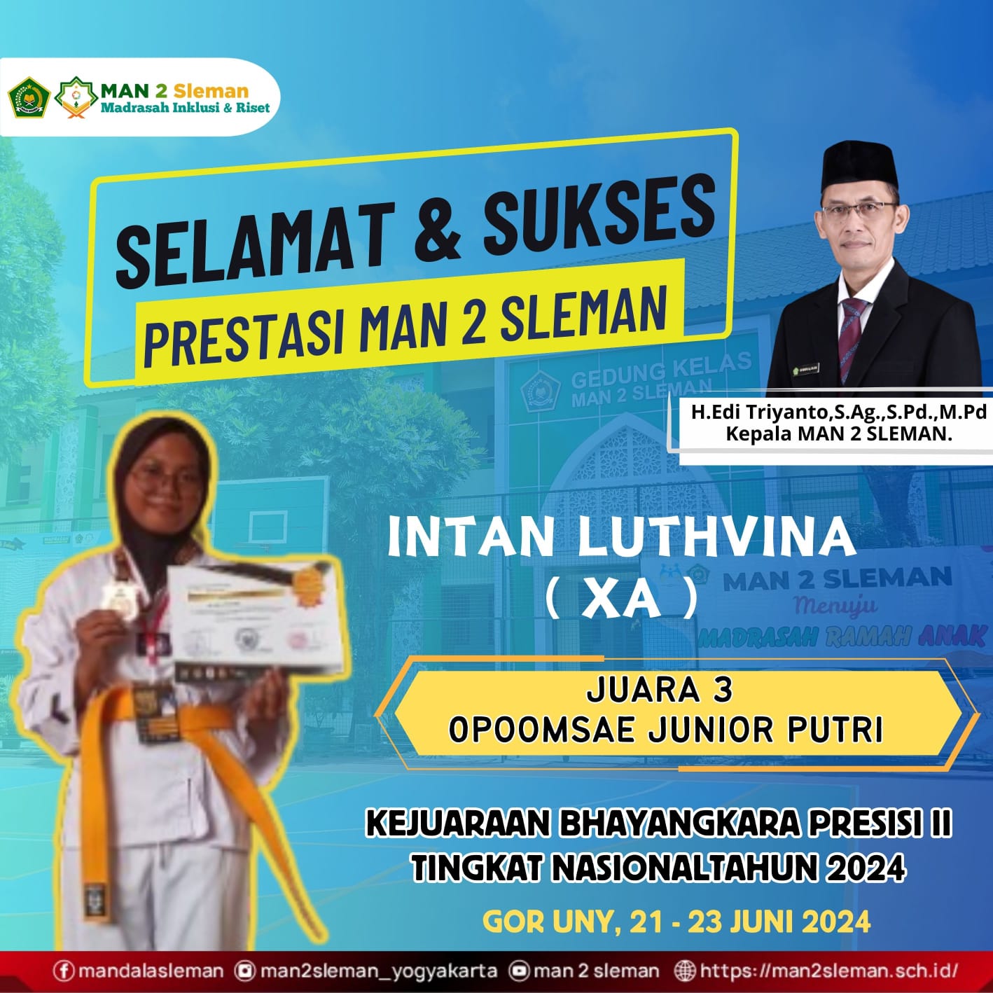 Juara 3 Poomsae Junior Junior Putri Kejuaraan Bhayangkara Presisi II