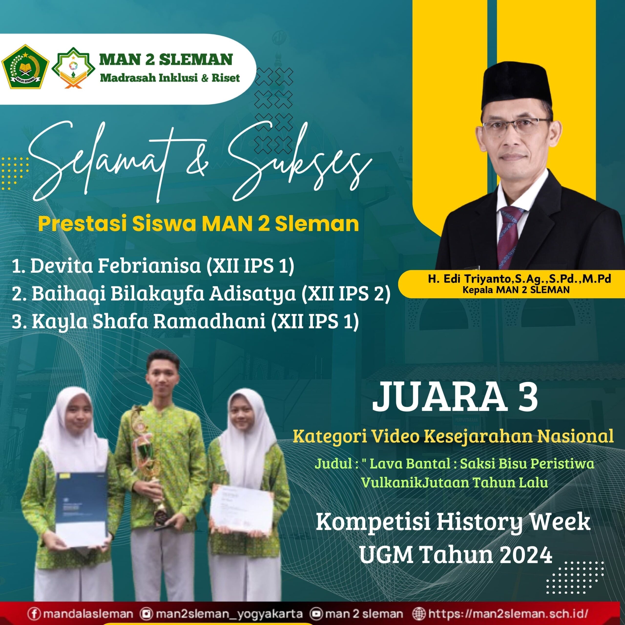 Juara 3 Kategori Video Kesejarahan Nasional