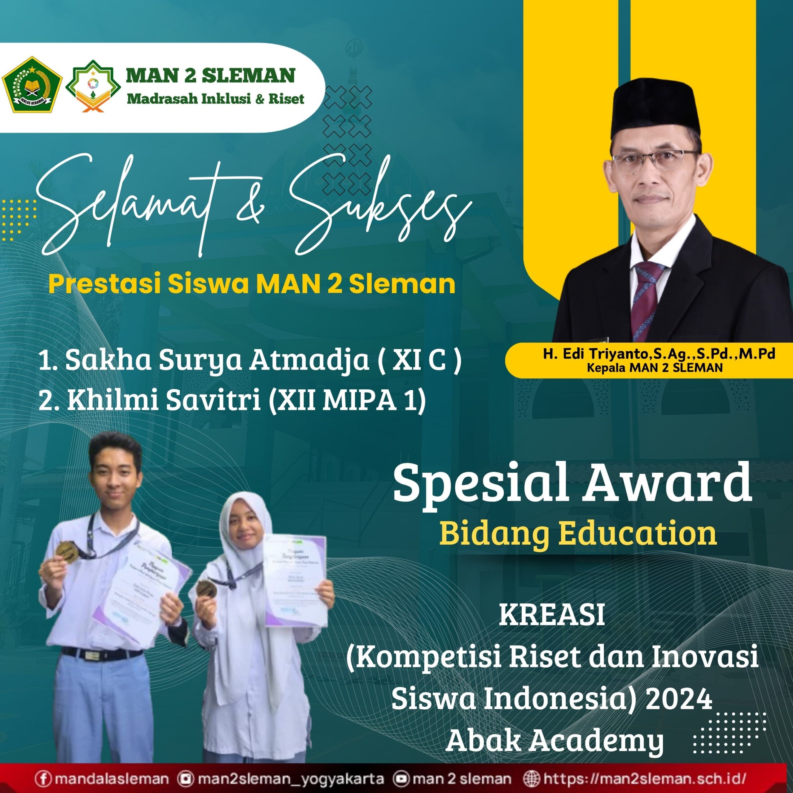 Spesial Award Bidang Edukasi dalam Kreasi Abak Akademi
