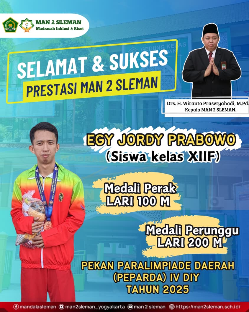 Medali Perak Lari 100 m dan Medali Perunggu Lari 200 m PEPARDA IV DIY