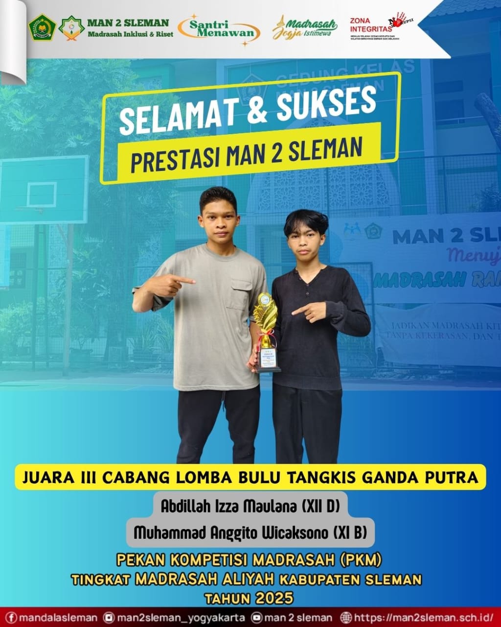 Juara 3 Cabang Bulu Tangkis Ganda Putra