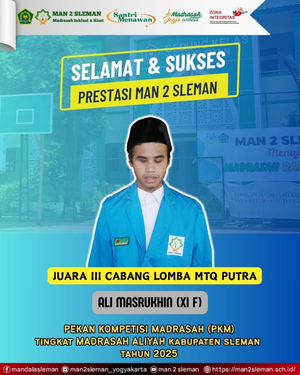 Juara 3 MTQ Putra PKM Kab. Sleman
