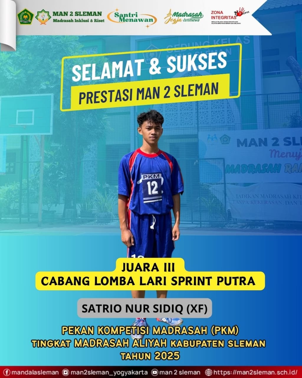 Juara III Cabor Lomba Sprint Putra PKM Kab. Sleman