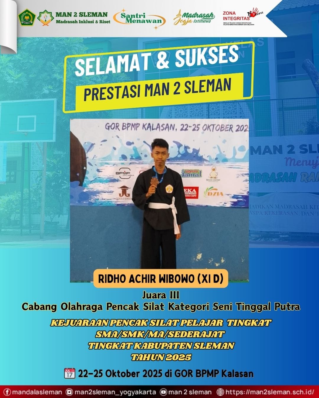 Juara 3 Pencak Silat Kejuaraan Silat Pelajar